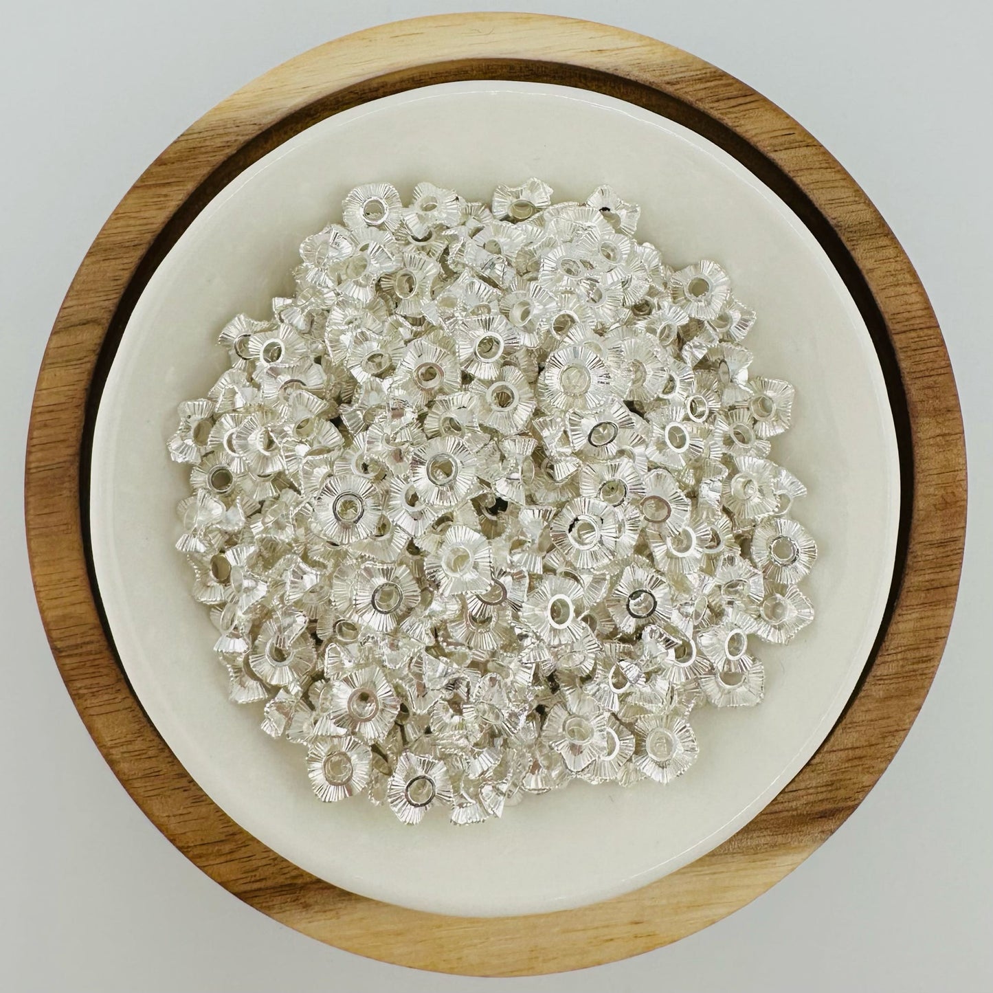 9mm Silver Ruffle Spacer