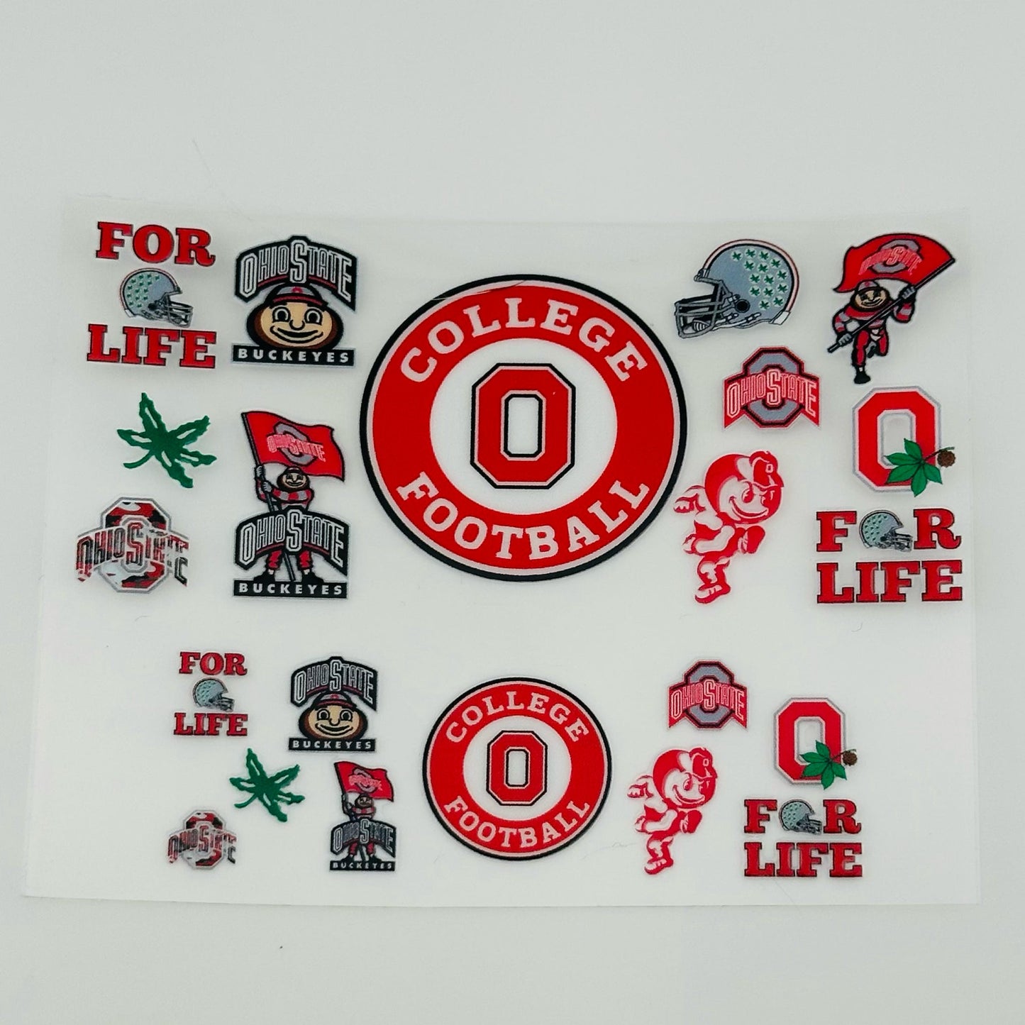 Red and Gray College Football Mini Tumbler Wrap