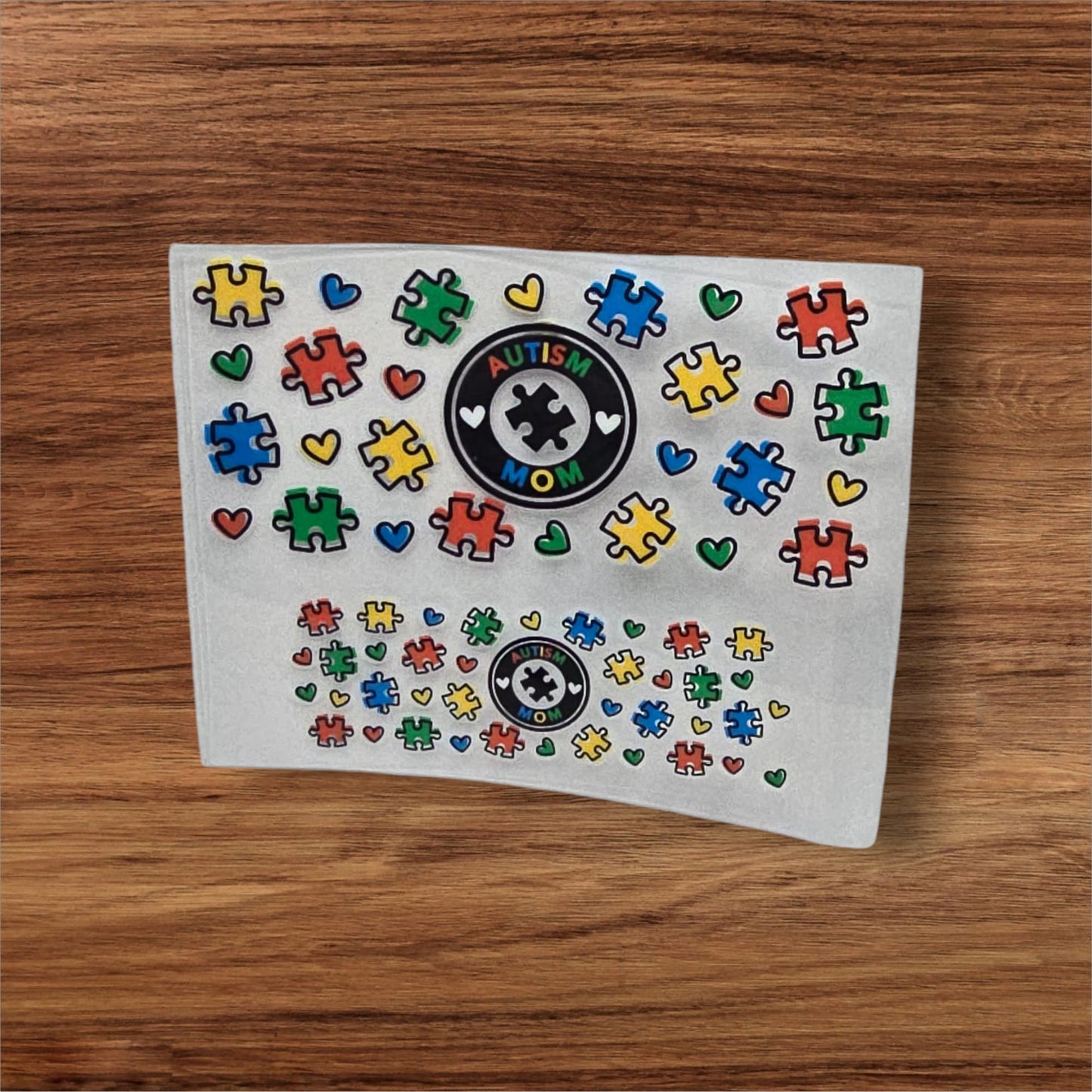 Autism Mom Puzzle Piece Mini Tumbler Wrap