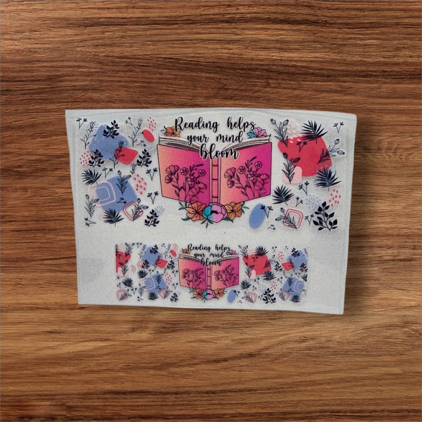 Reading Helps Your Mind Bloom Mini Tumbler Wrap