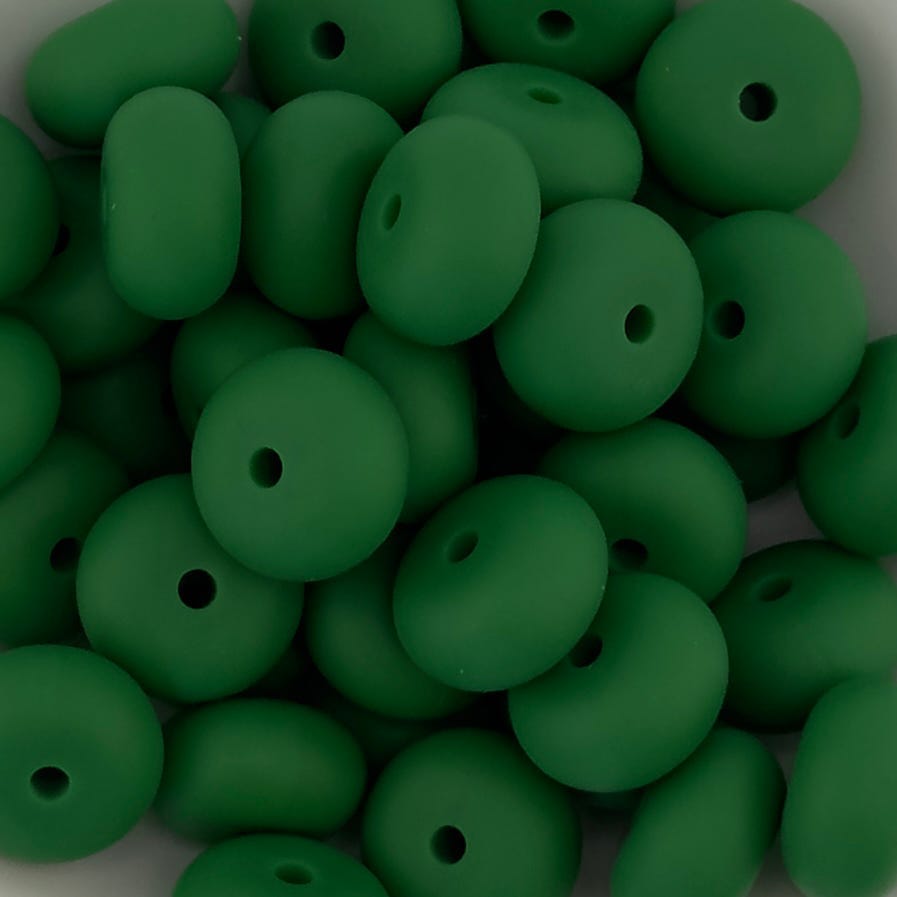 Christmas Green Solid Silicone Bead