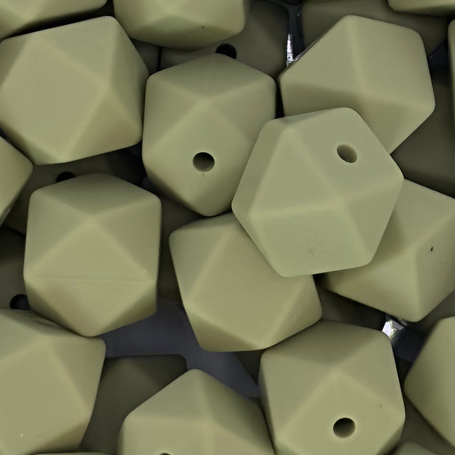 Pistachio Solid Silicone Bead