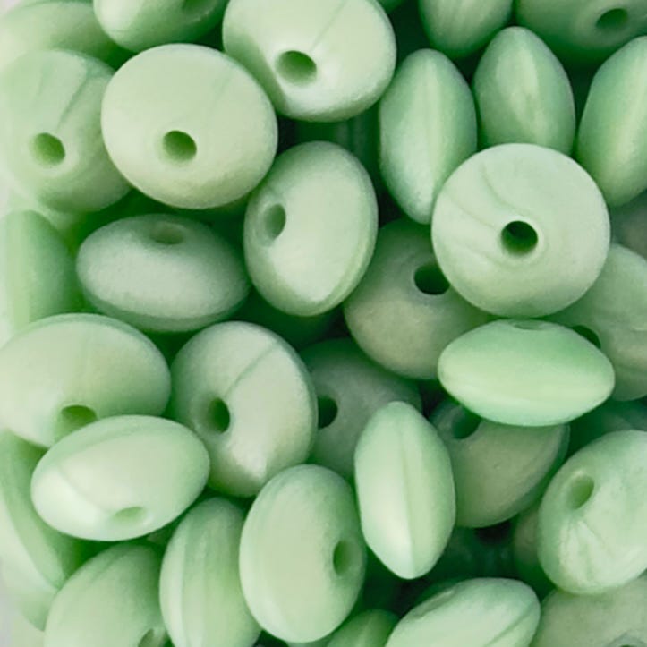 Jade Green Solid Silicone Bead