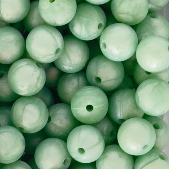 Jade Green Solid Silicone Bead