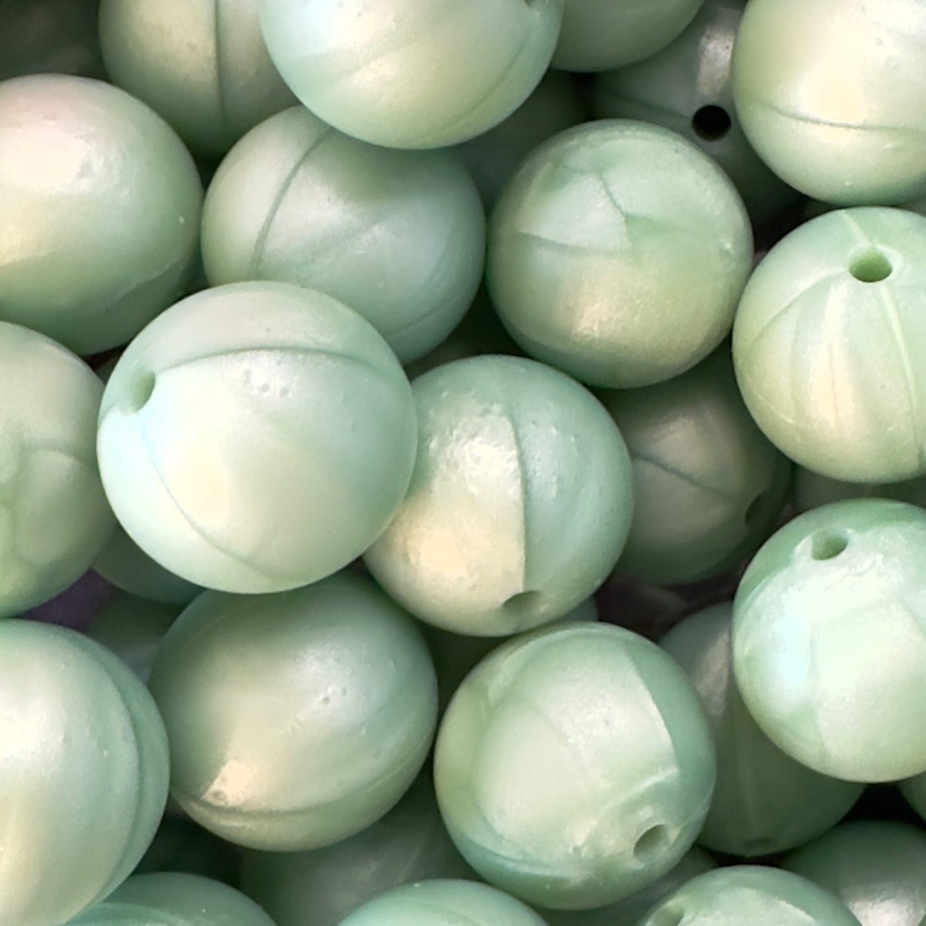 Jade Green Solid Silicone Bead