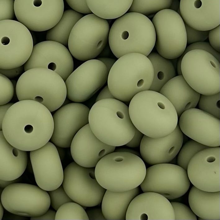 Pistachio Solid Silicone Bead