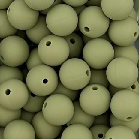 Pistachio Solid Silicone Bead