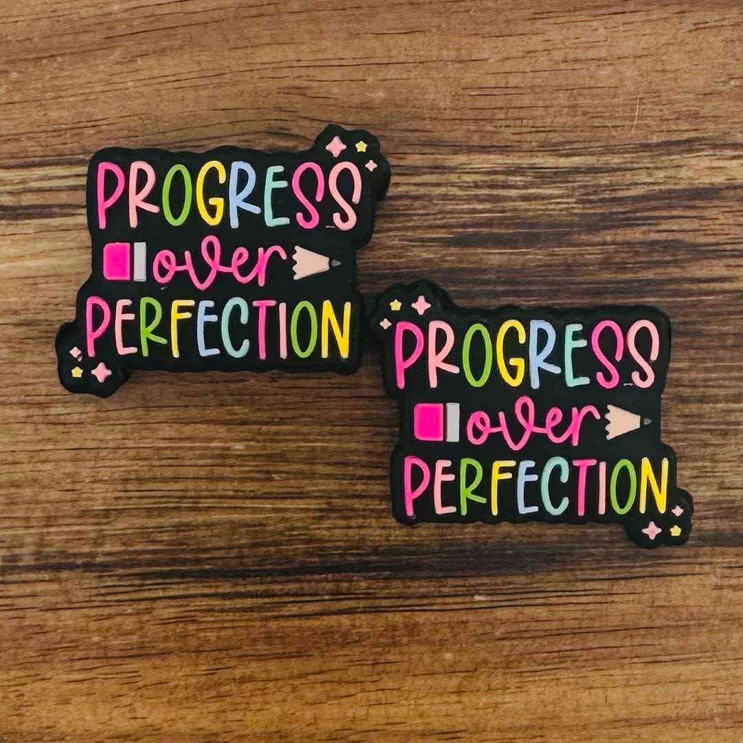 Progress Over Perfection Focal Bead