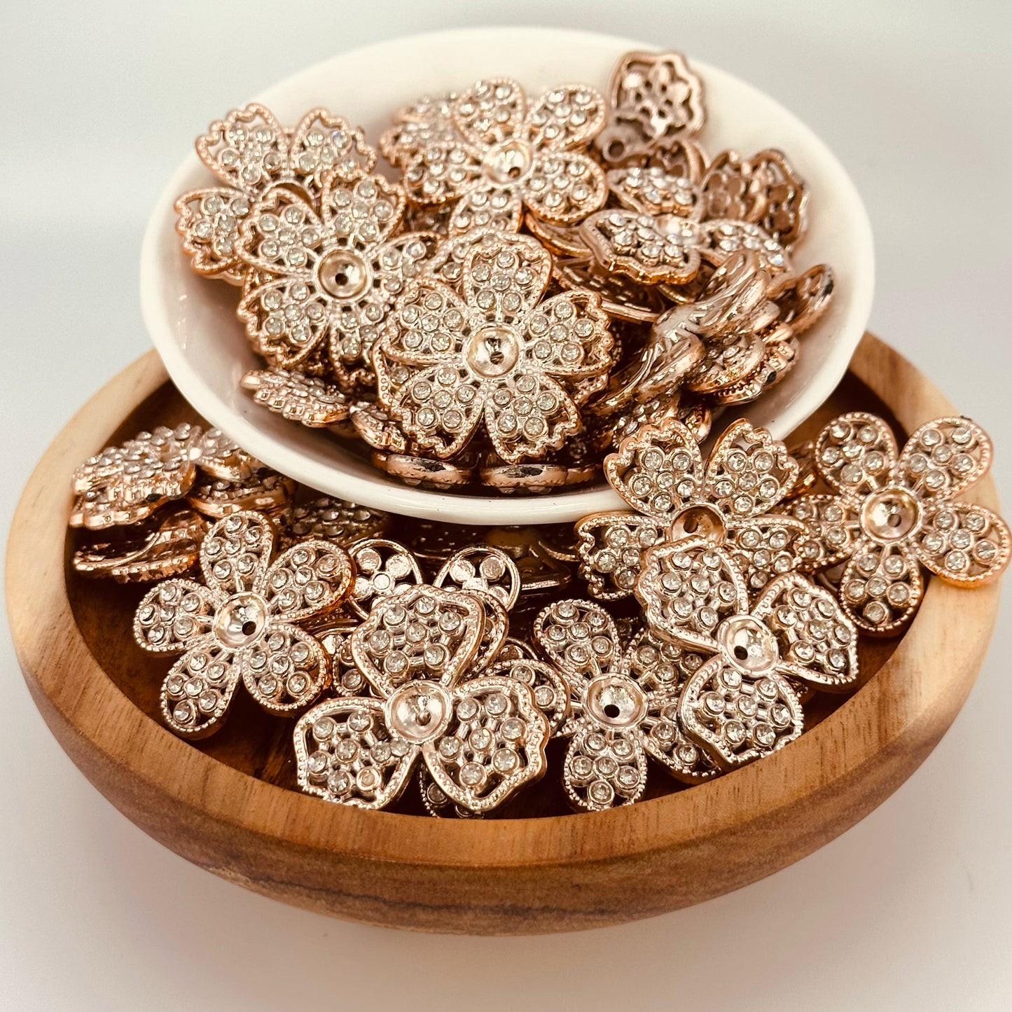 Gold Flower Petal Spacers