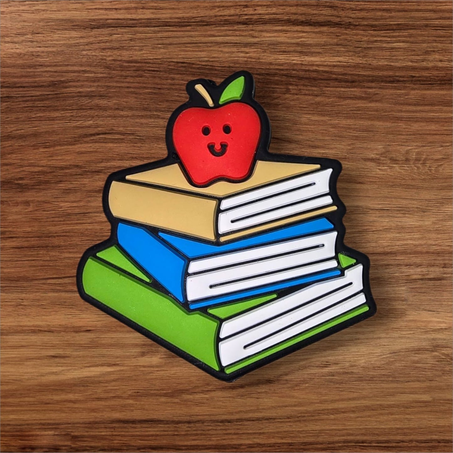 Happy Apple Book Stack Focal