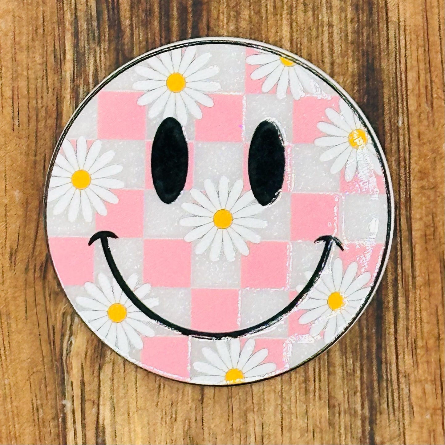 Happy Daisies and Checks Flatback