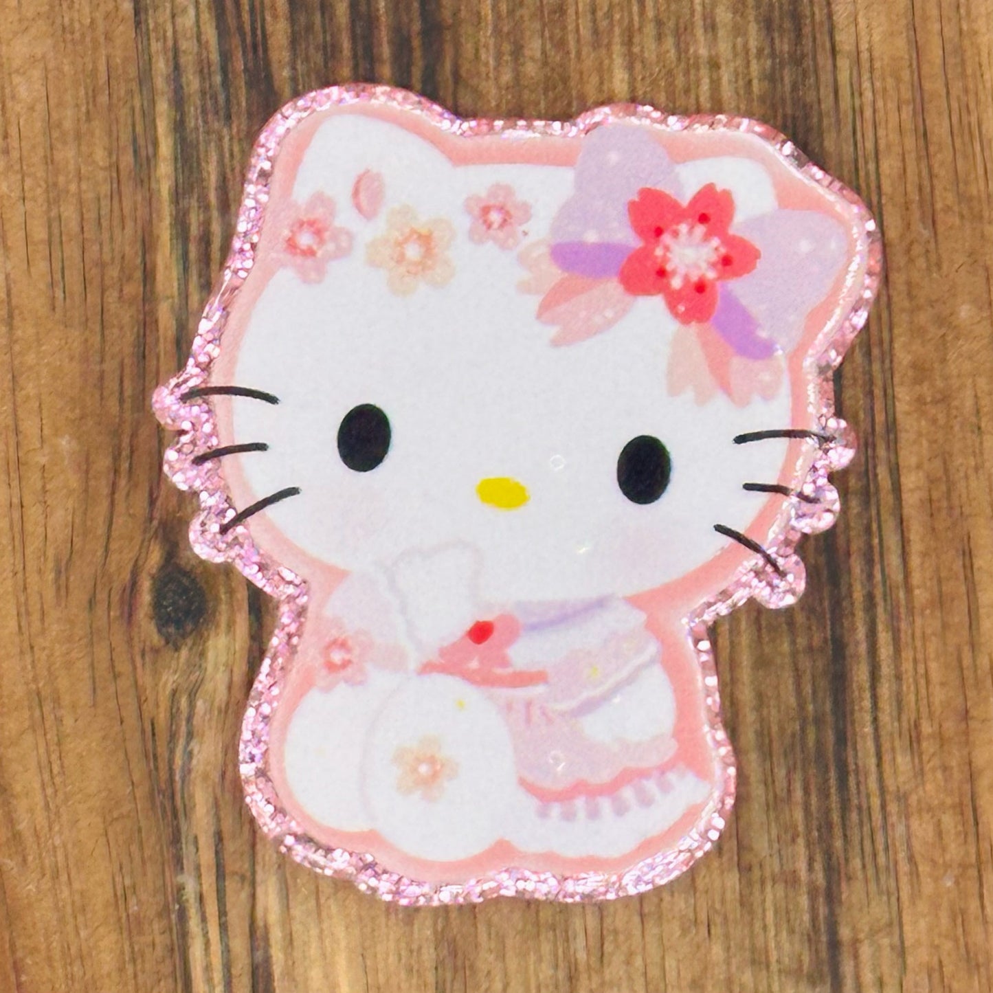 Pretty Pink Kitty Flatback
