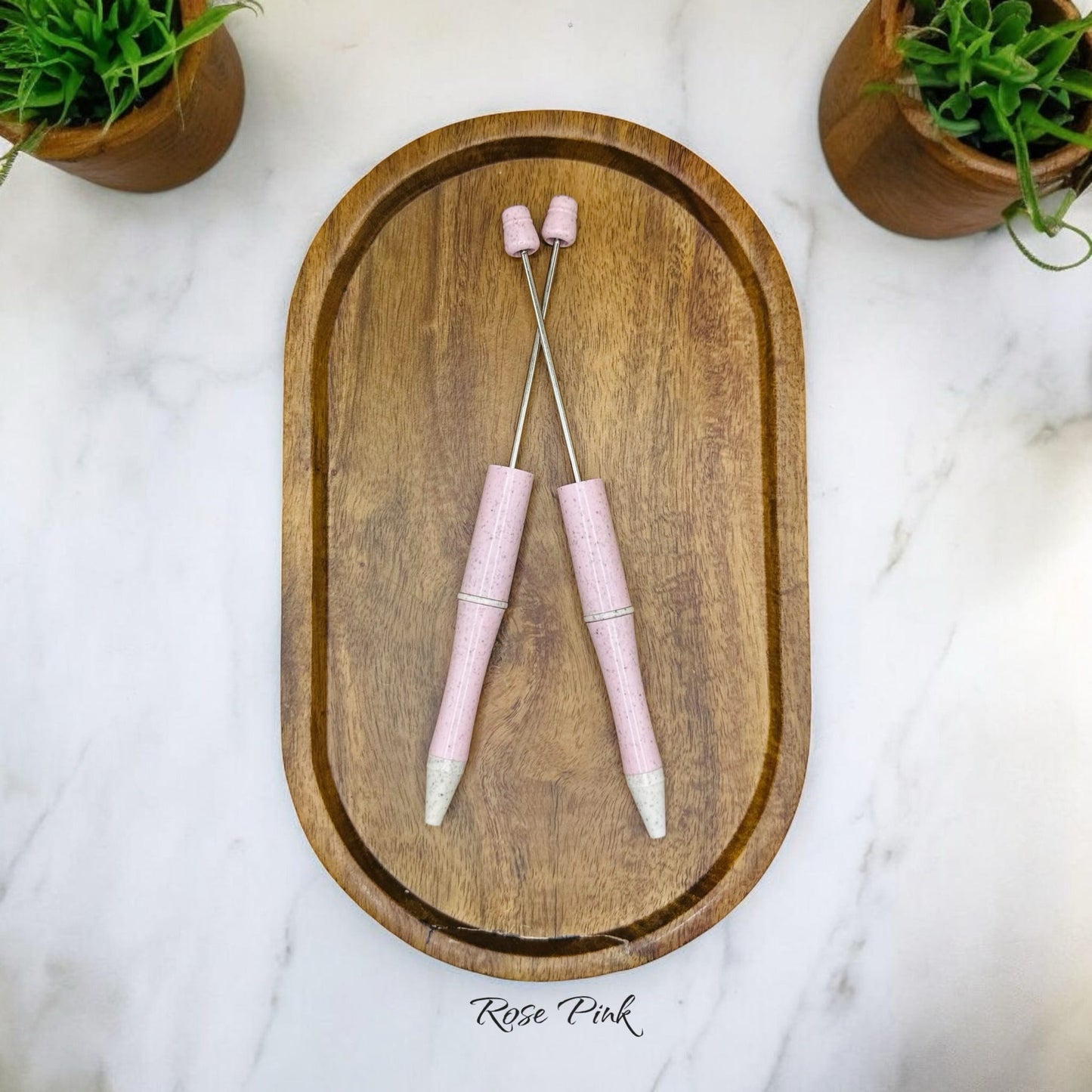 Rose Pink Recycled Beadable Pen