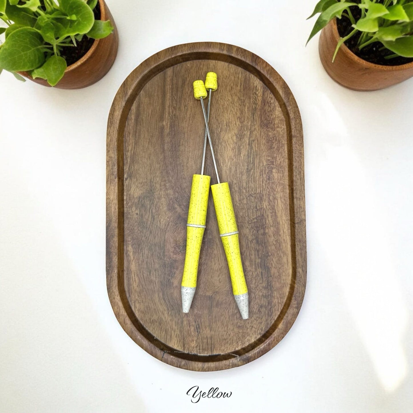 Yellow Recycled Beadable Pen