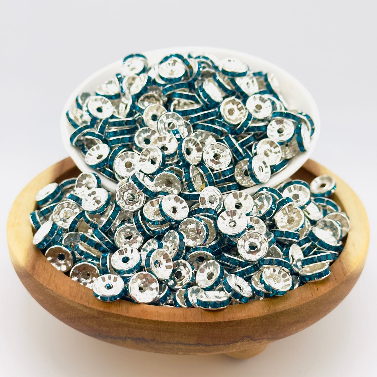 10mm Turquoise Wavy Spacer Pack
