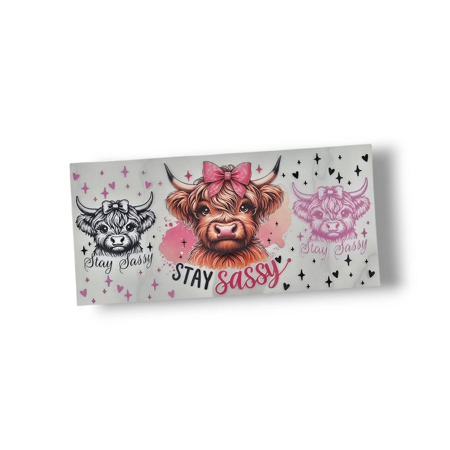 16oz Stay Sassy Cow Cup Wrap