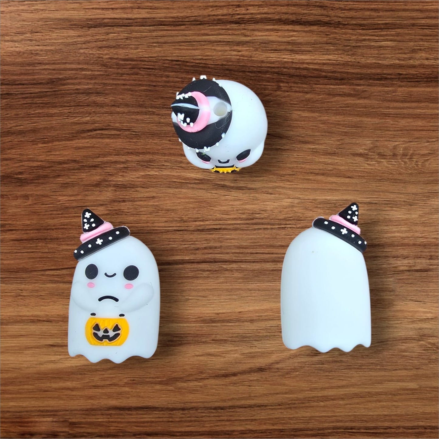 3D Halloween Ghostie Focal Bead