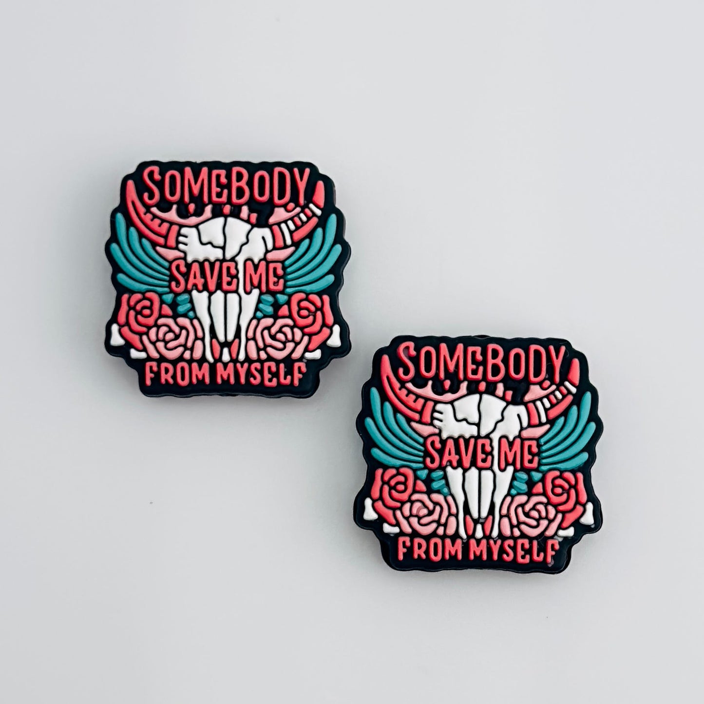 Somebody Save Me From Myself Focal Bead