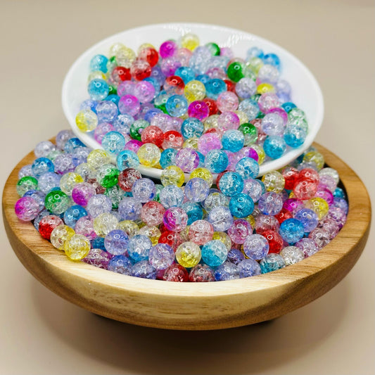 8mm Clear Crackle Ombre