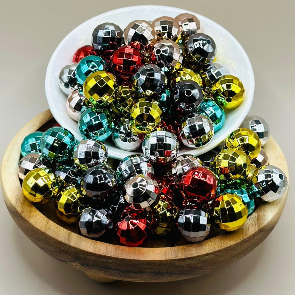 16mm Disco Ball Acrylic Beads