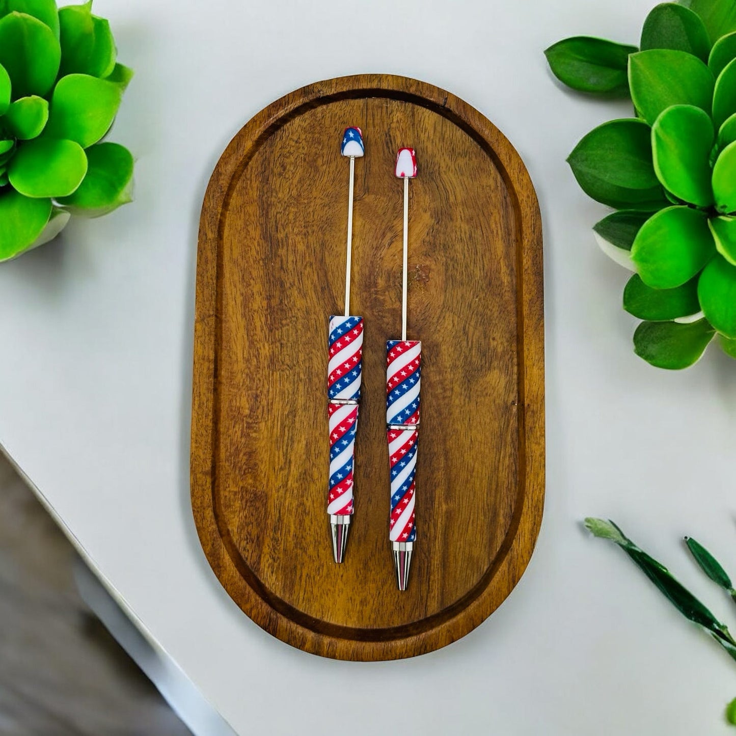 Stars and Stripes Printed Beadable Pen