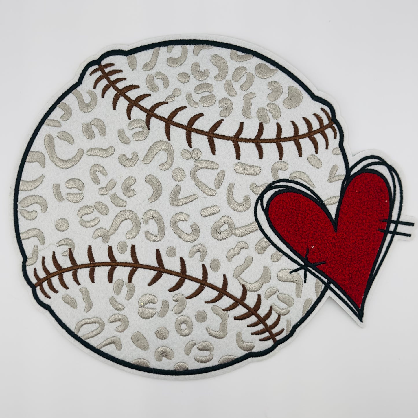 Baseball Heart Patch