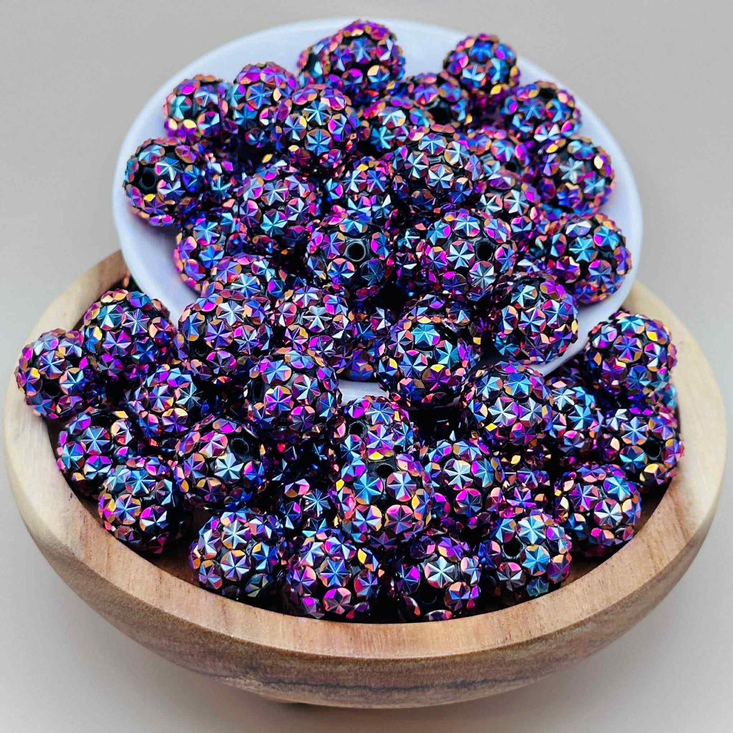 16mm Color Me Pretty Rhinestone Acrylic Beads