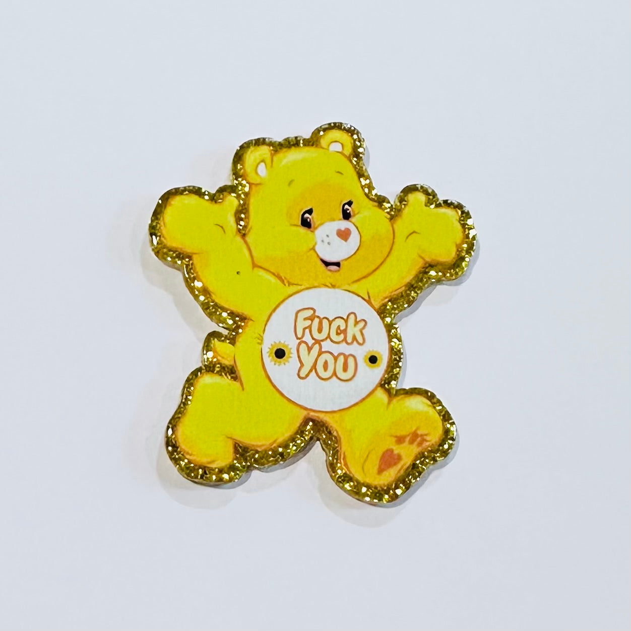 Yellow Swear Bear Flatback