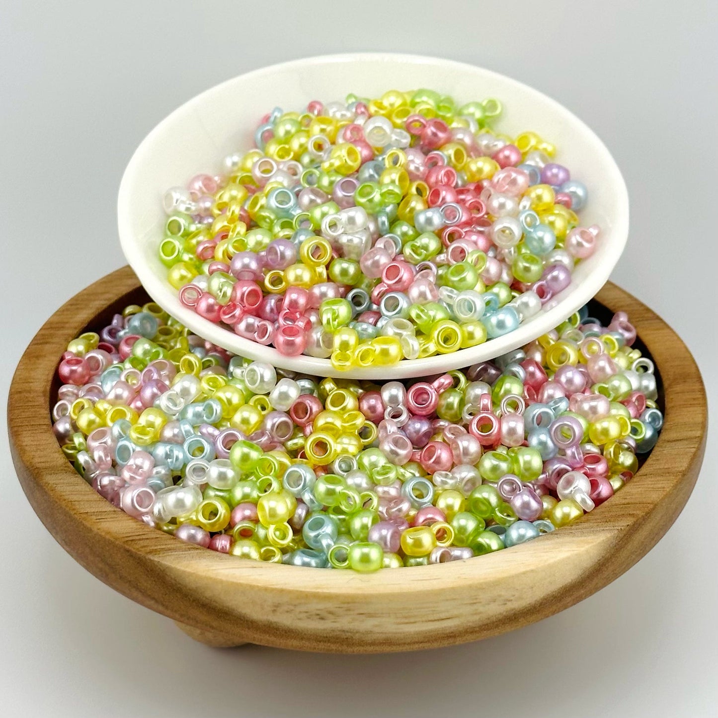 Bail Beads Glossy Pastel Acrylic