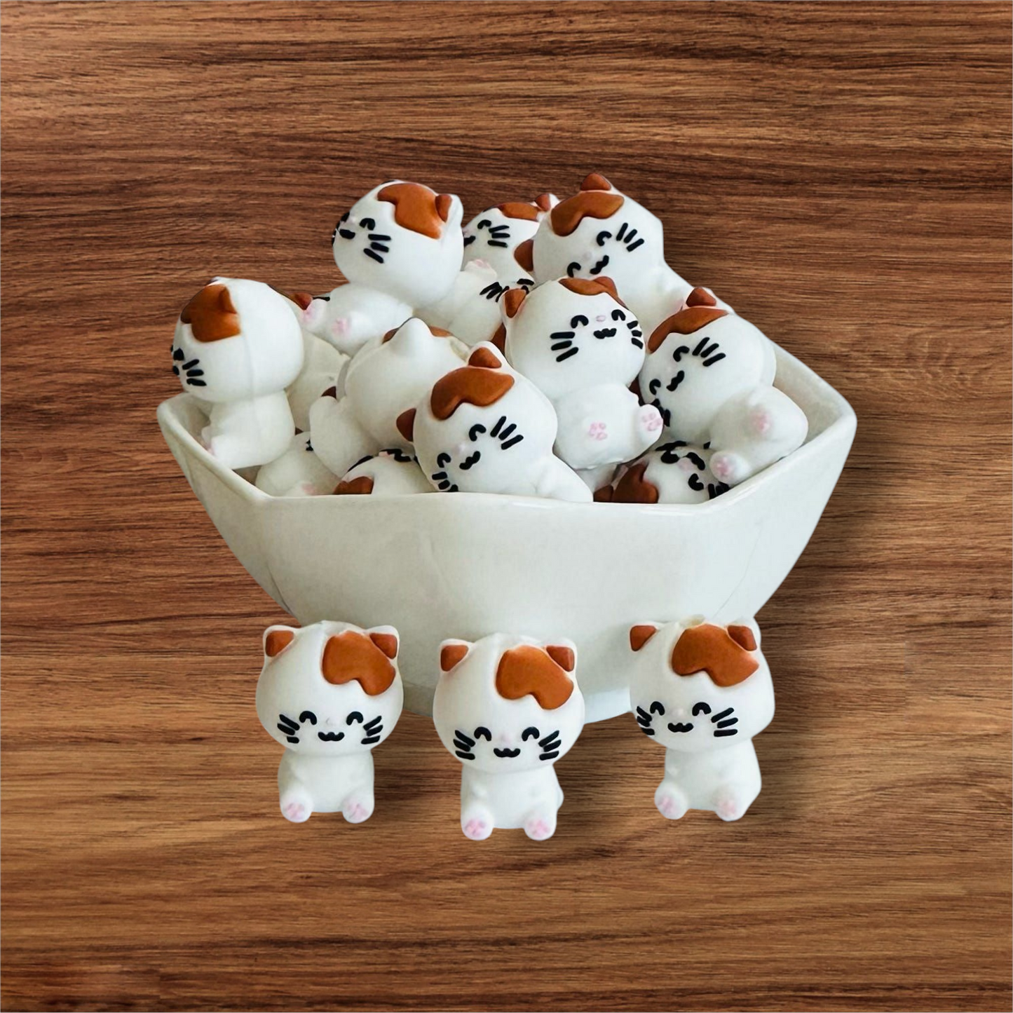 3D Spotted Kitty Focal Bead