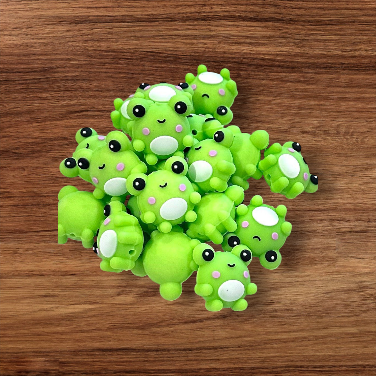 3D Happy Frog Focal Bead