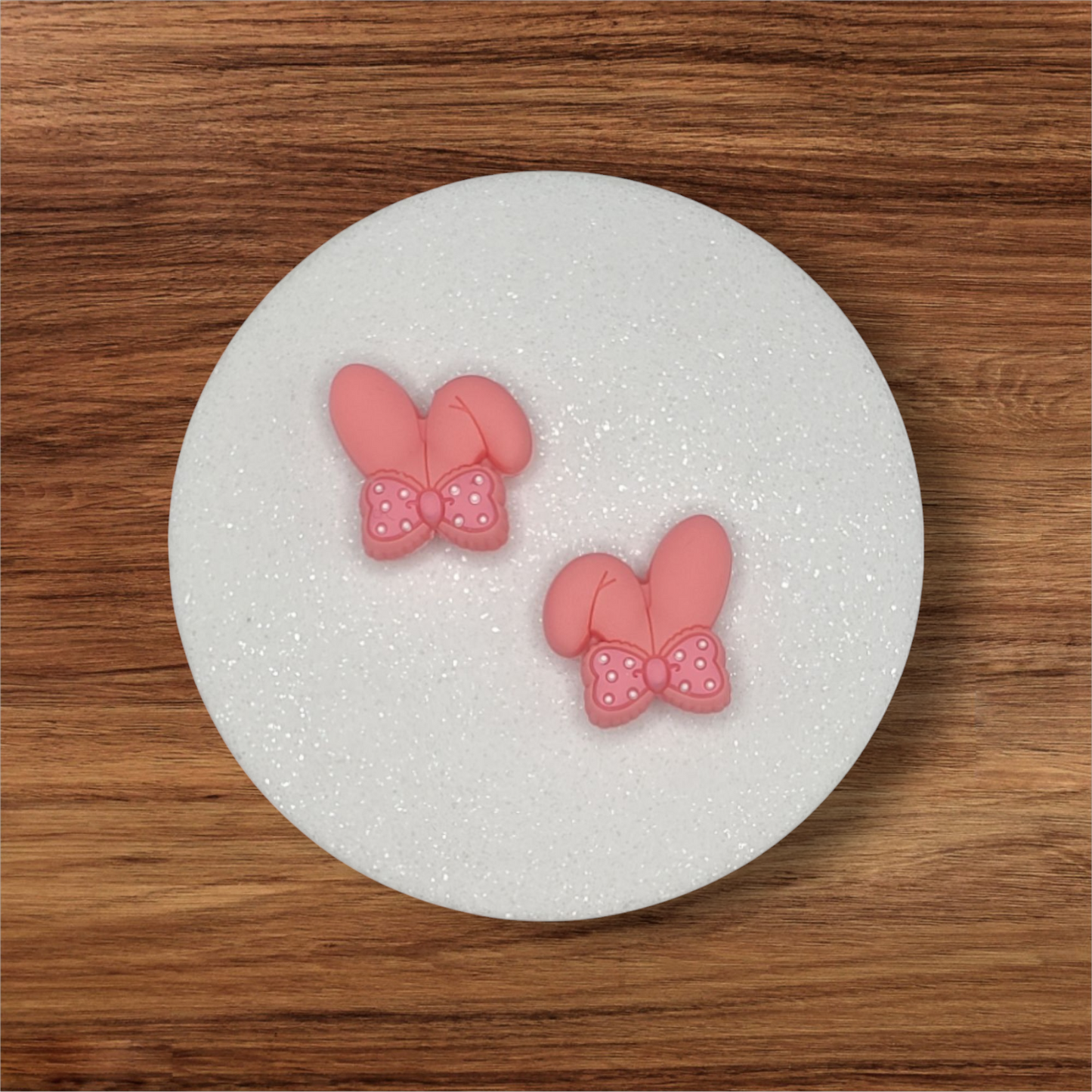 Pink Bunny Ears Focal Bead