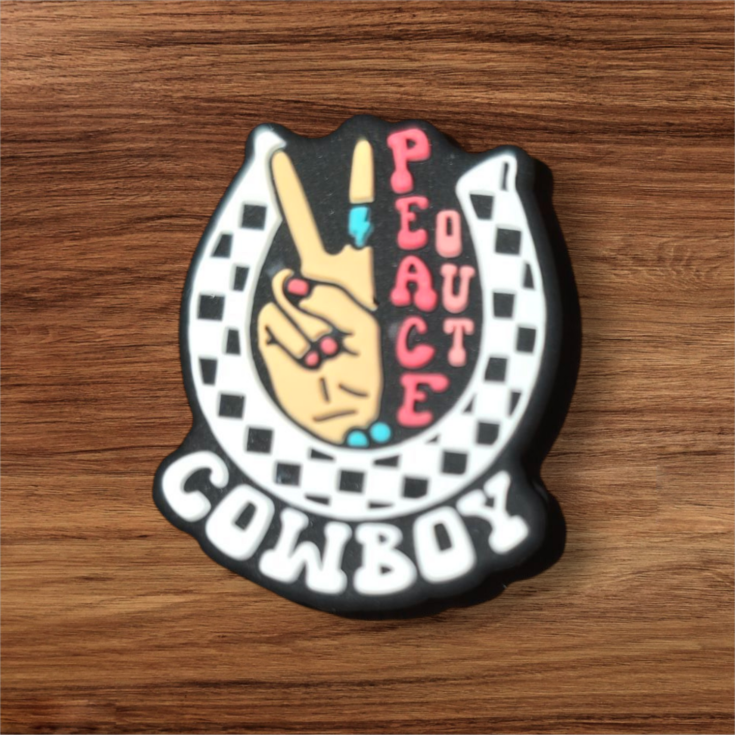 Peace Out Cowboy Focal Bead