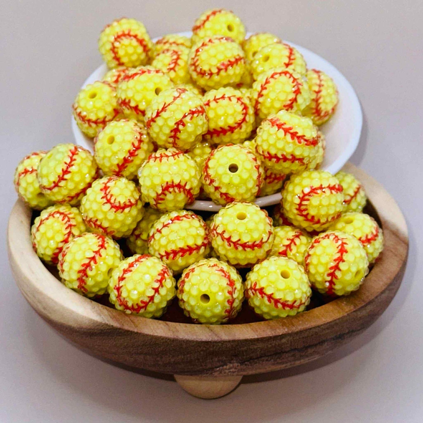 20mm Sofball Rhinestone Acrylic Beads