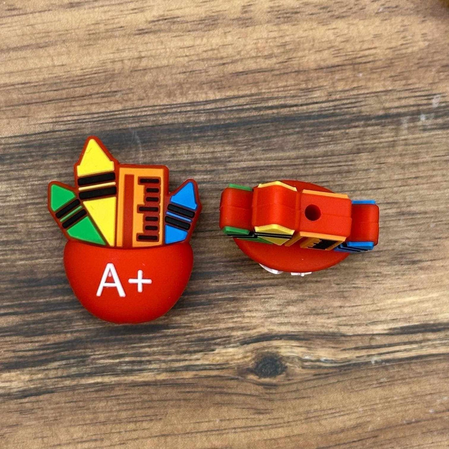 3D Teacher Supply Apple Focal Bead