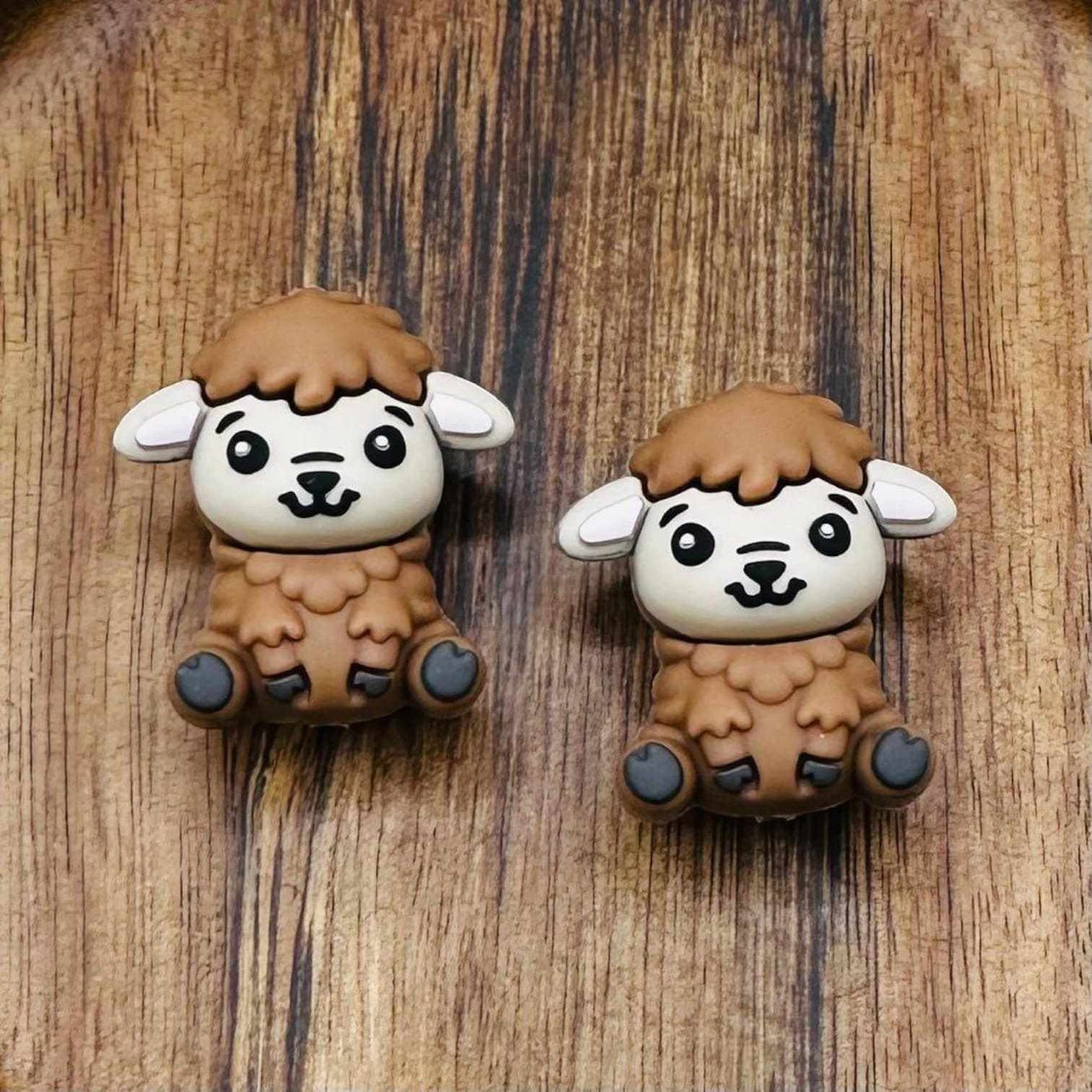 3D Brown Sheep Focal Bead