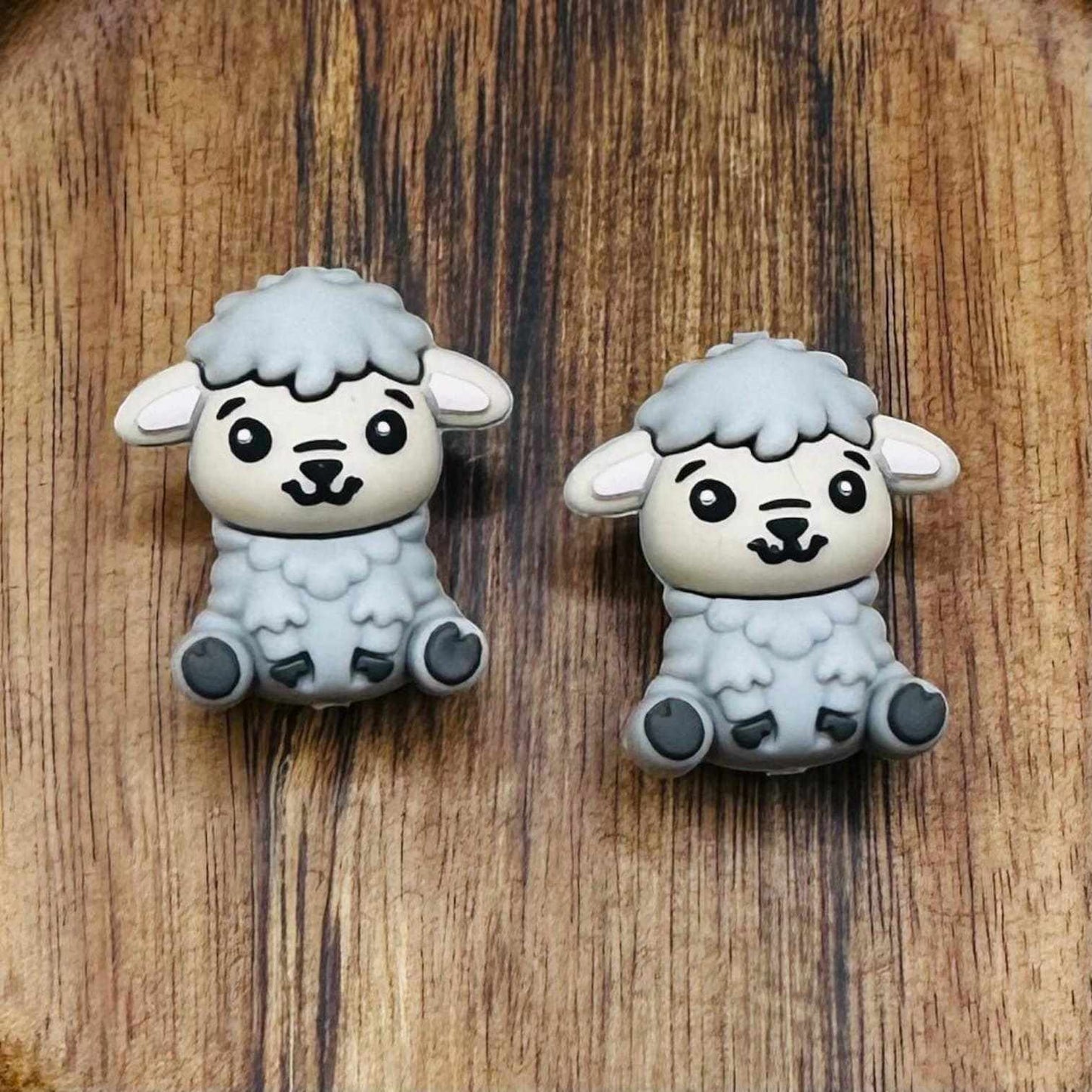 3D Gray Sheep Focal Bead