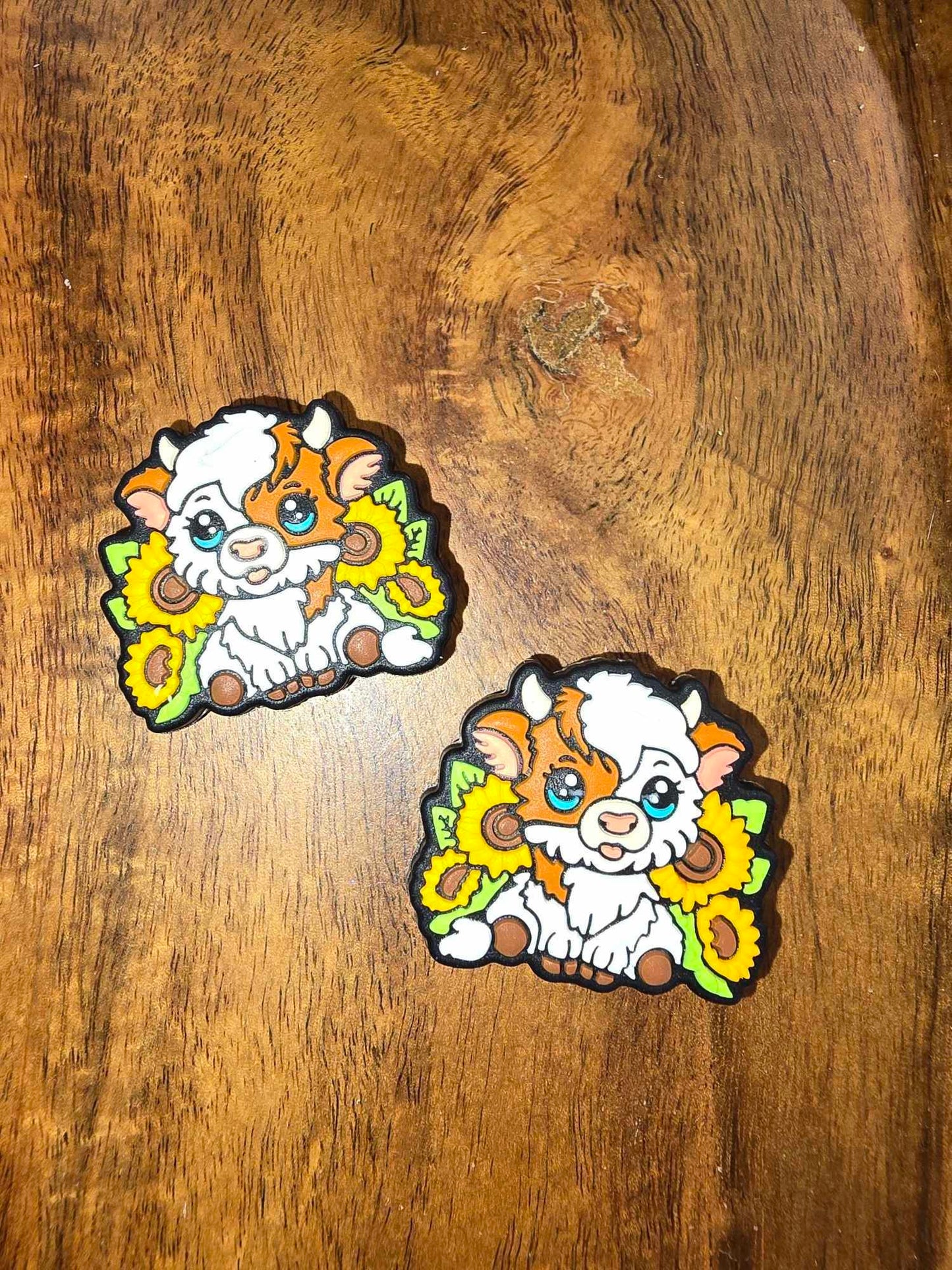 Sunflower Cow Focal Bead