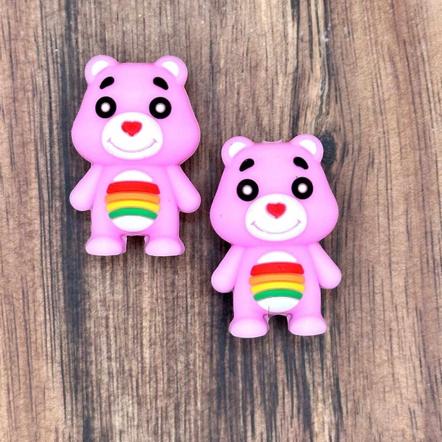 3D Pink Bear Focal Bead