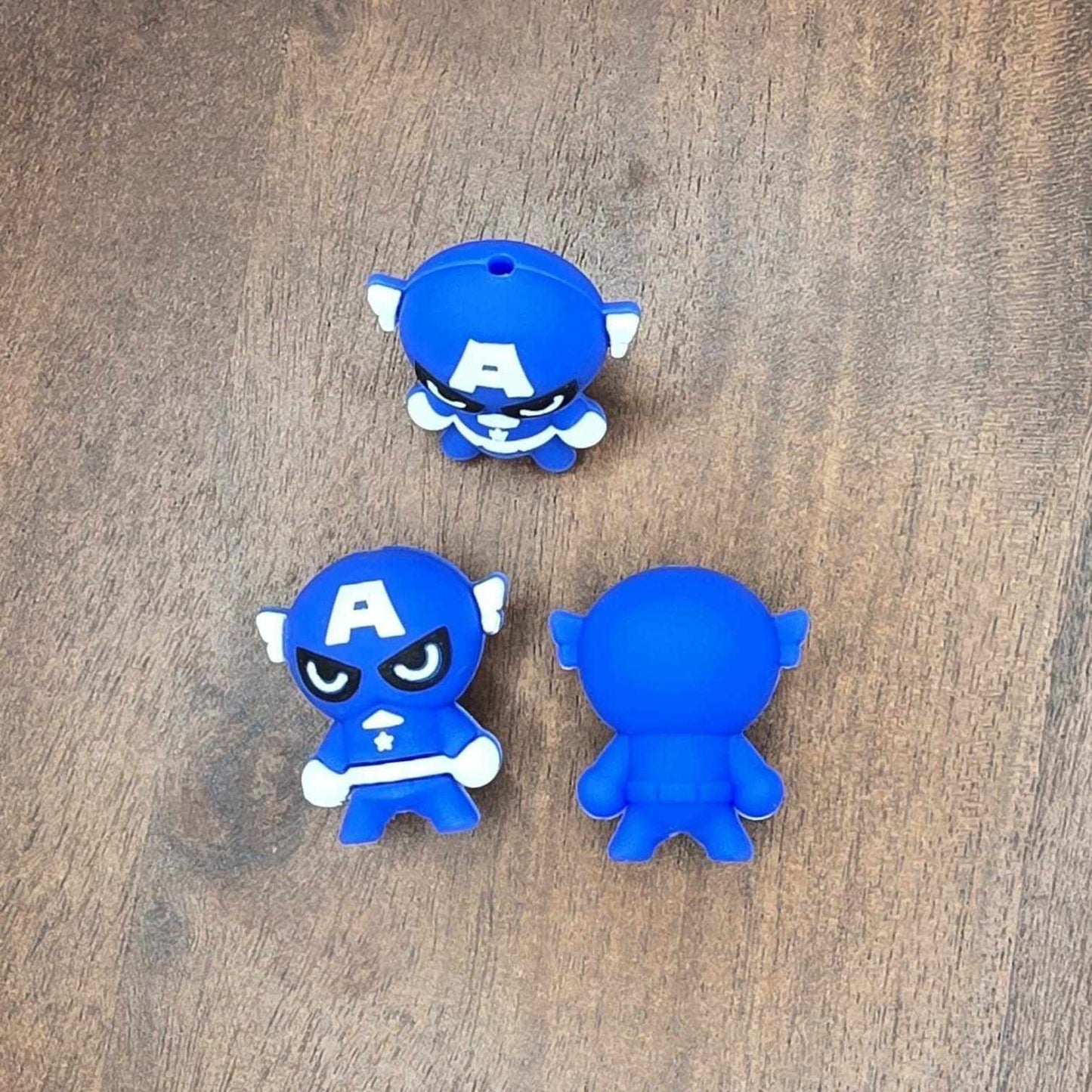 3D Blue Hero Focal Bead