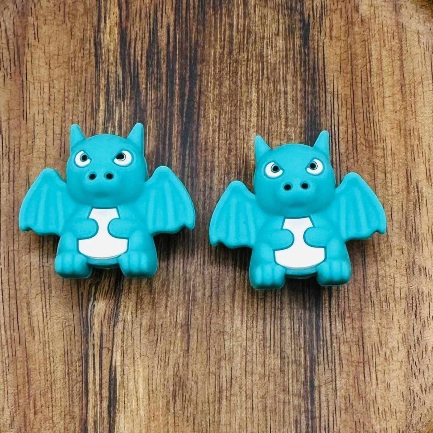 3D Teal Dragon Focal Bead