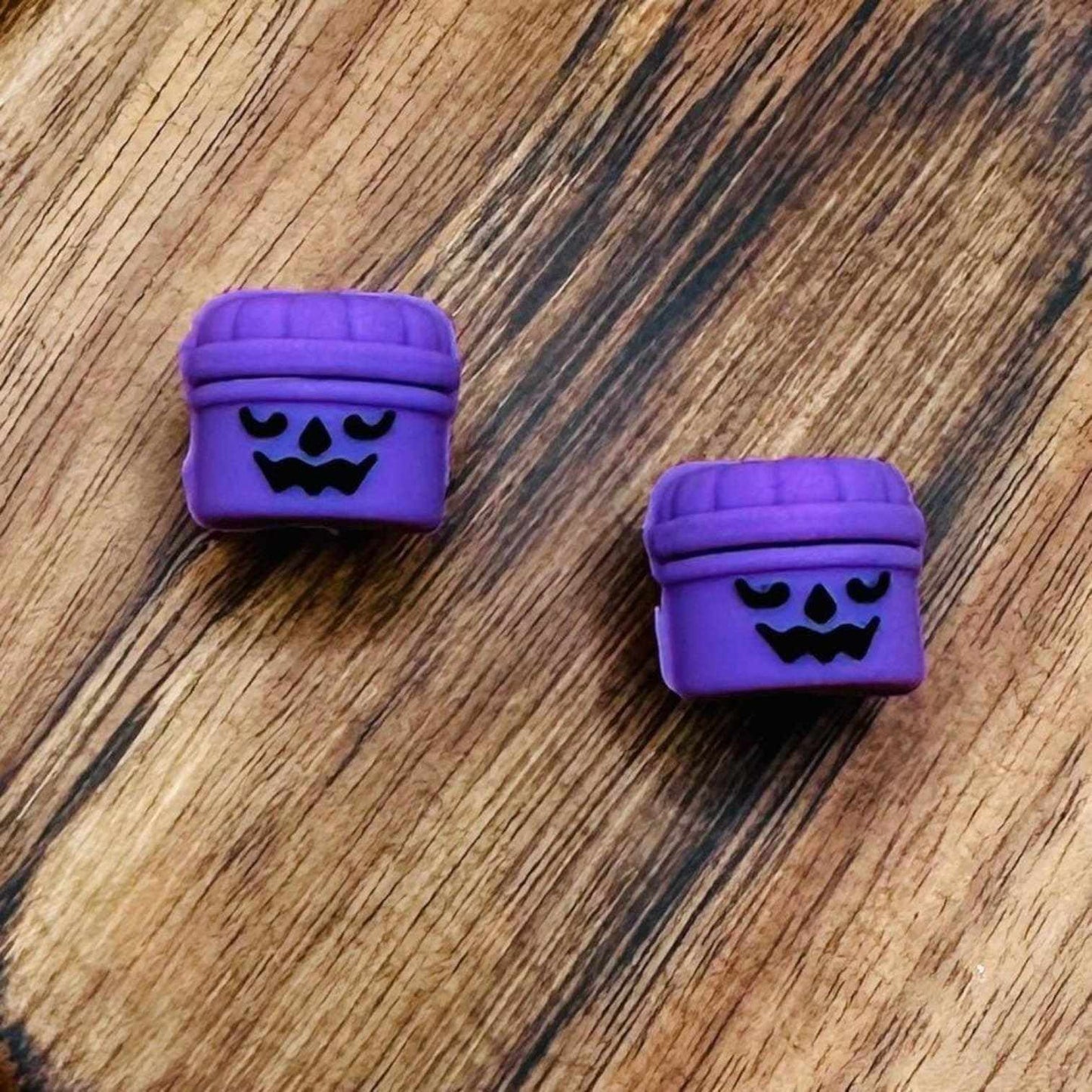 3D Purple Halloween Meal Focal Bead