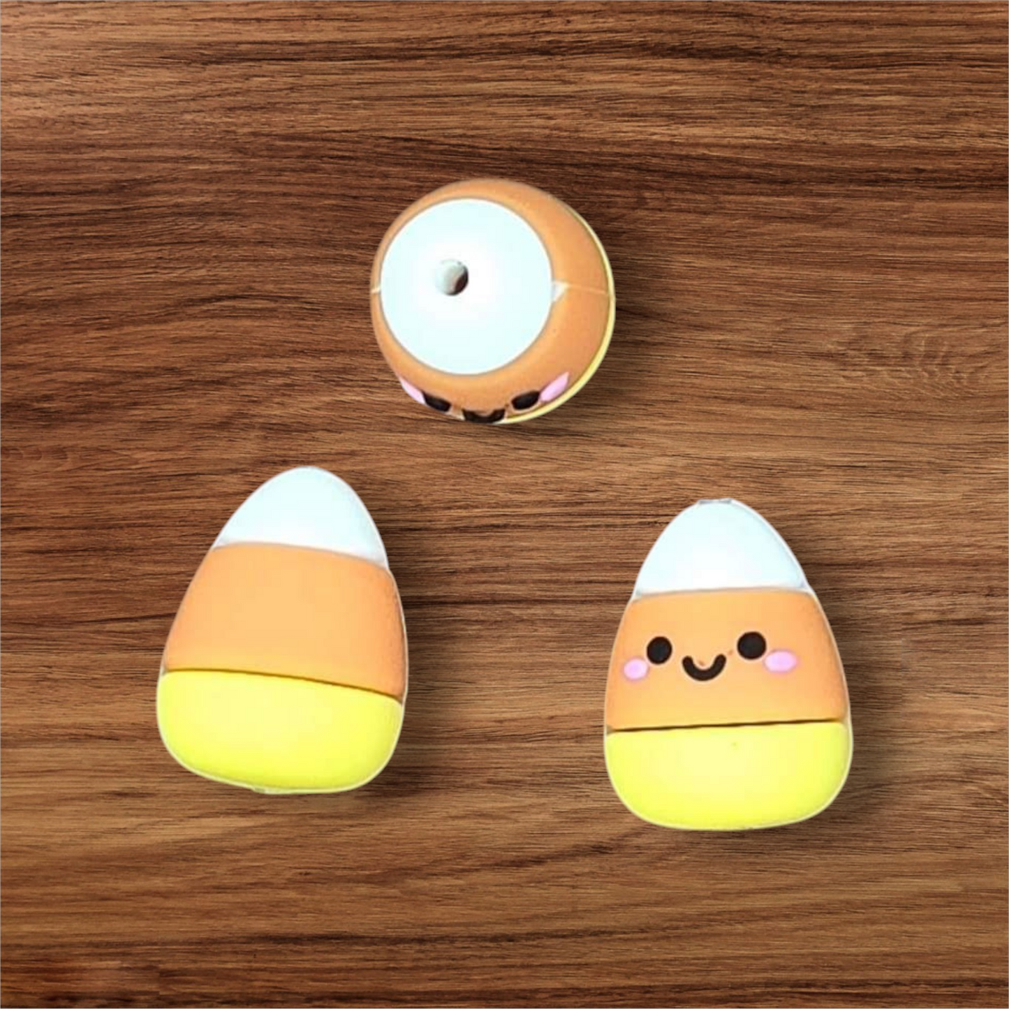 3D Happy Candy Corn Focal Bead