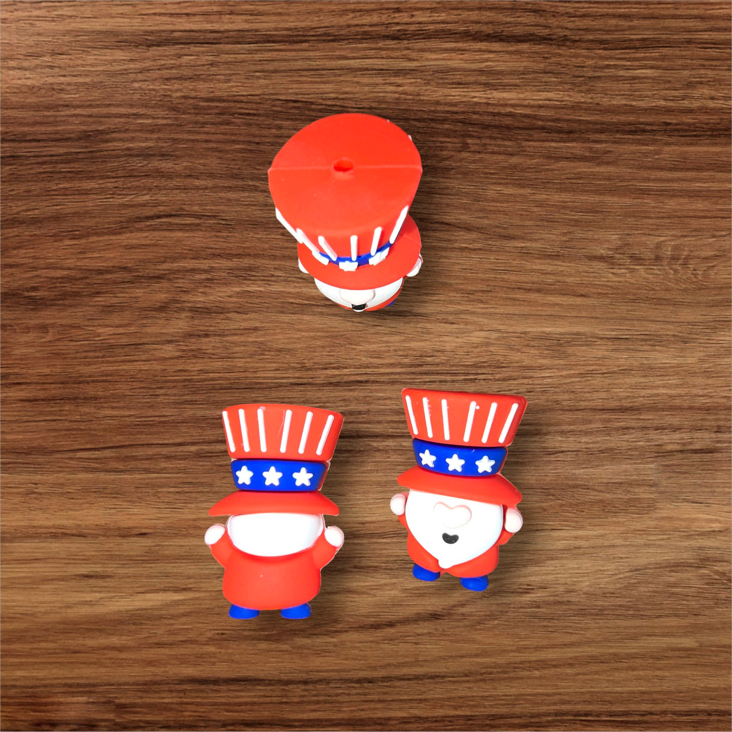 3D Uncle Sam Gnome Focal Bead