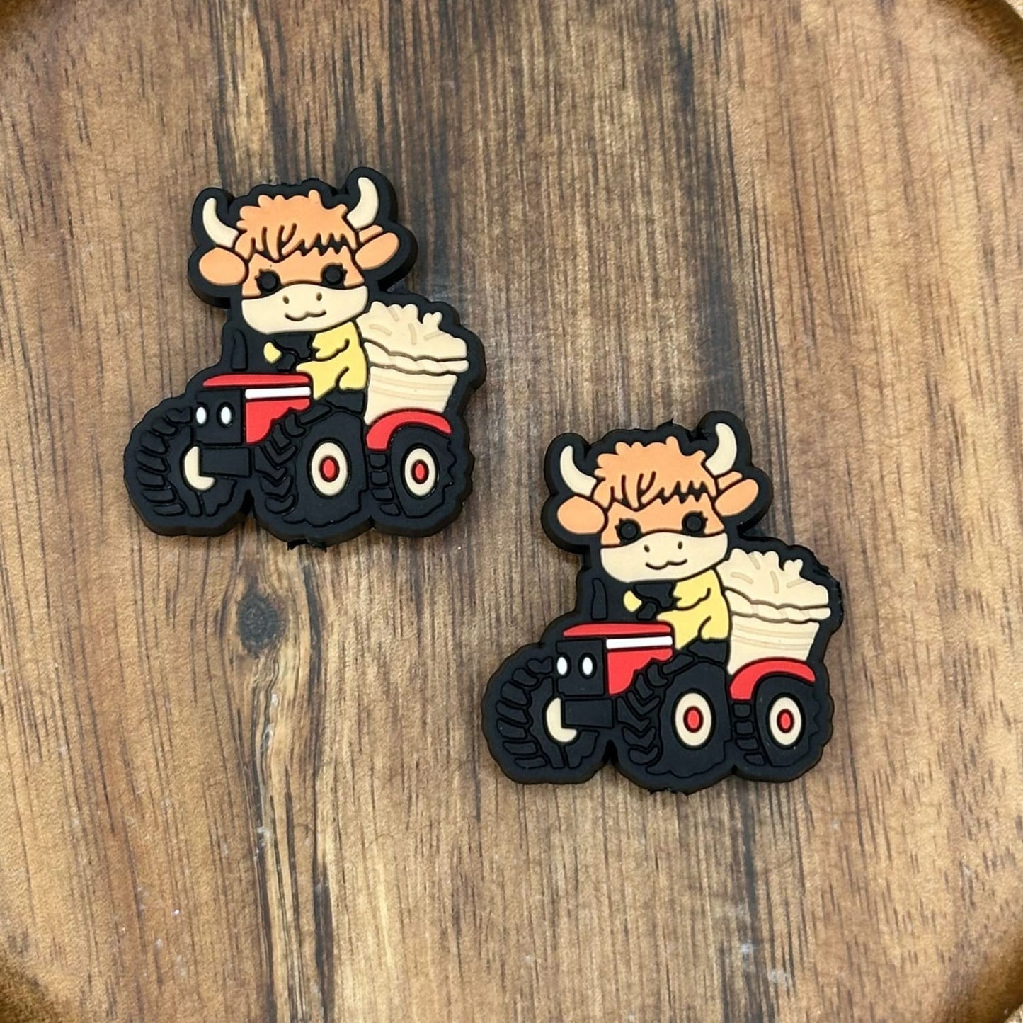 Cow With A Tractor Focal Bead