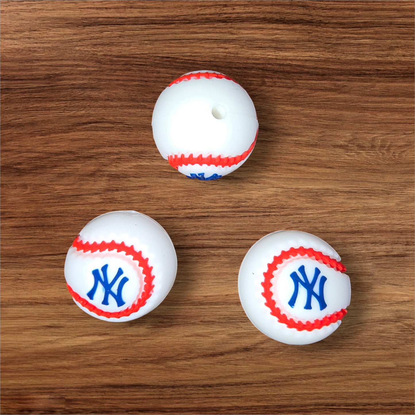 3D Team Baseball Focal Bead