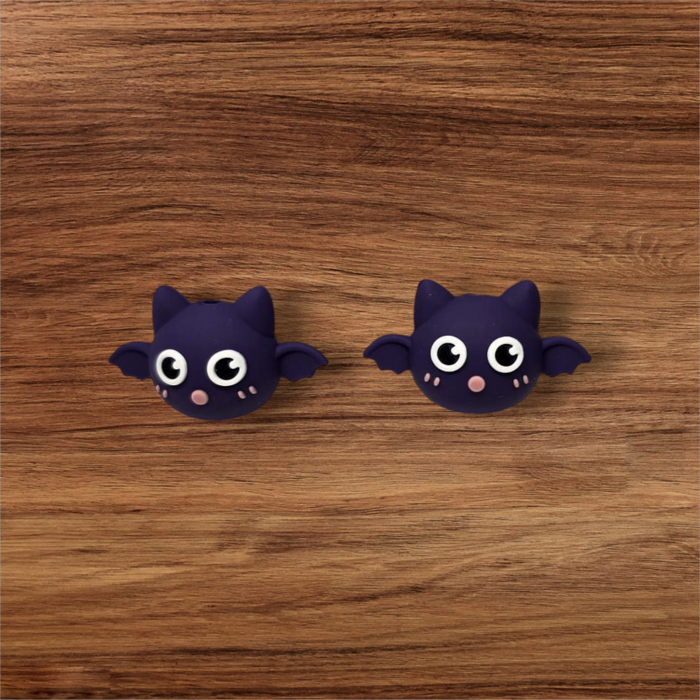 3D Purple Bat Focal Bead