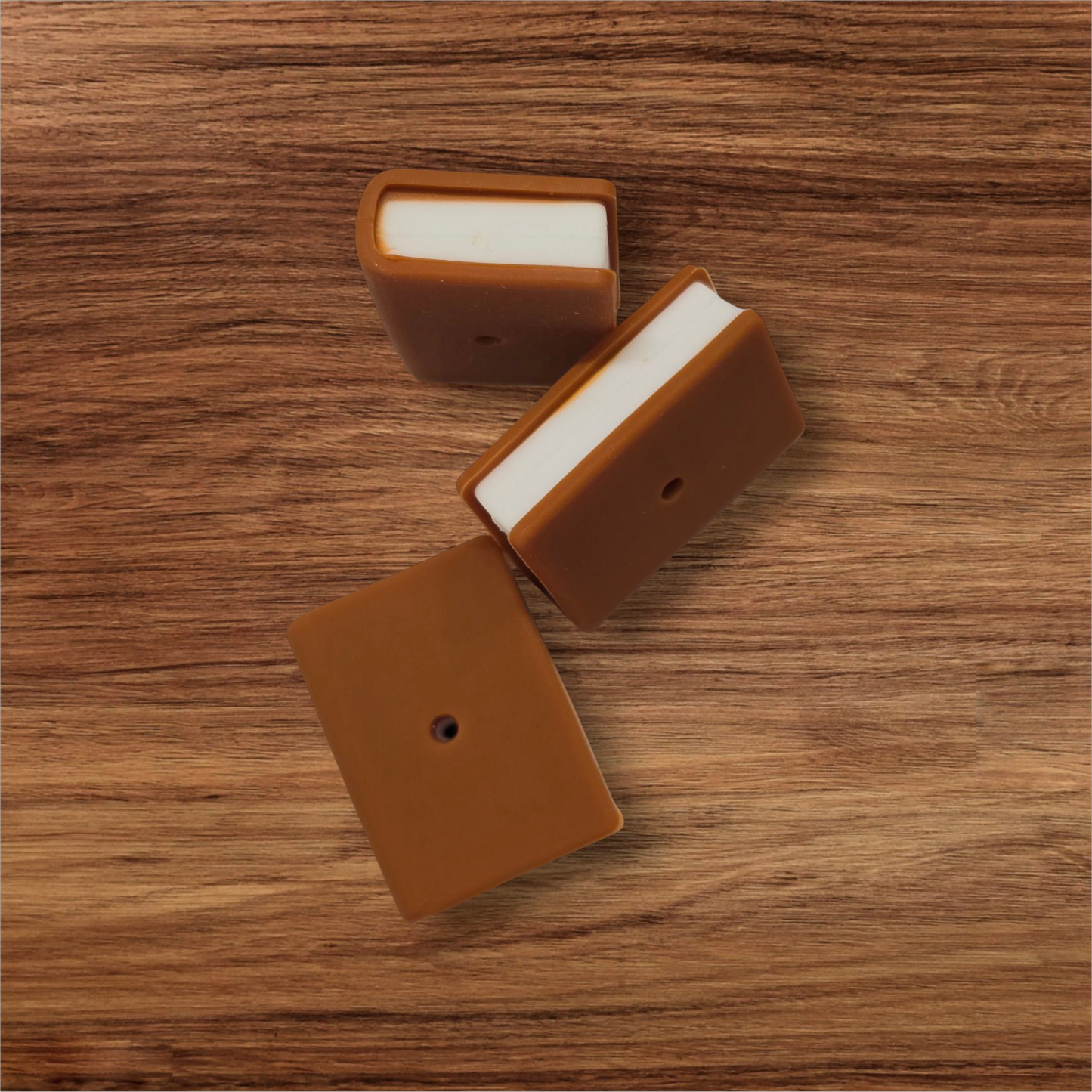 3D Brown Book Focal Bead