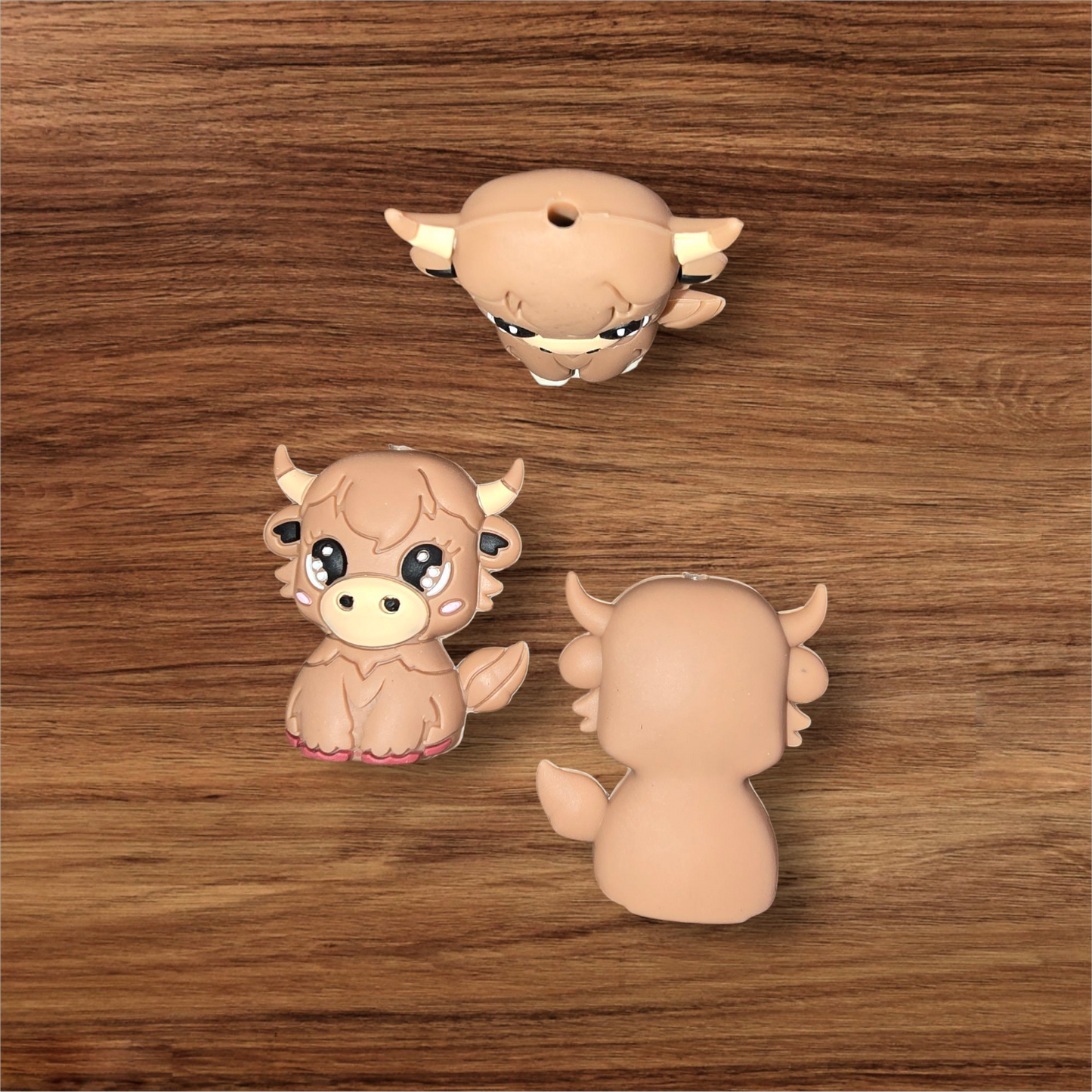 3D Highland Cow Focal Bead