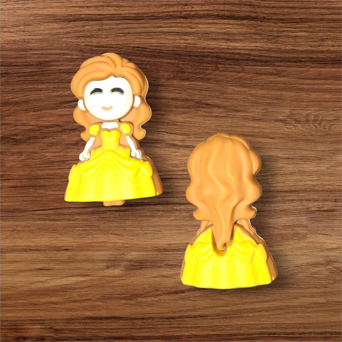 3D Girl in Yellow Dress Focal Bead